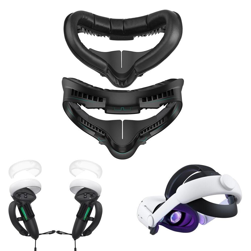 KIWI design Upgraded VR Facial Interface Replaced Set For Oculus Quest 2 Replacement Face Pad Cushion Interface VR Accessories
