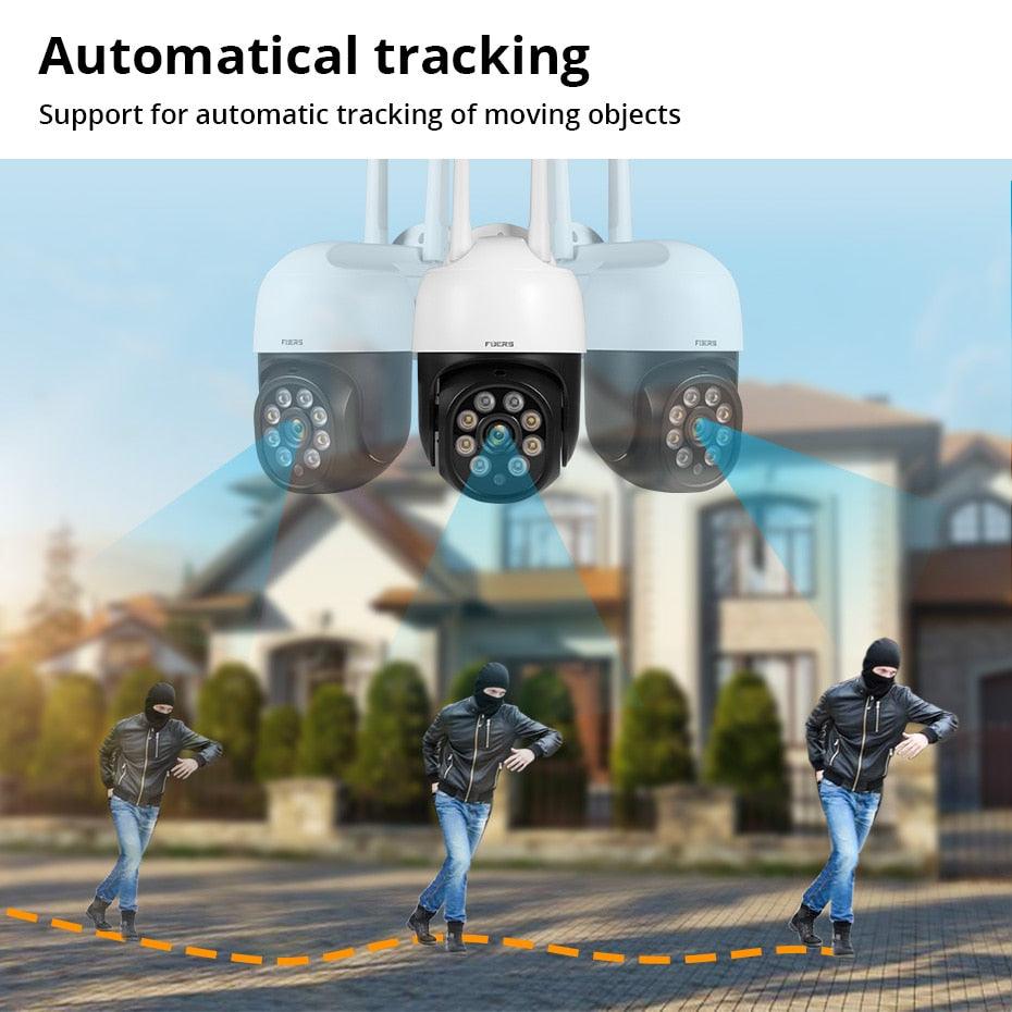 Fuers 1080P 3MP IP Camera Tuya Smart Outdoor Home Security Auto Tracking Human Detection Camera WIFI CCTV Surveillance Camera