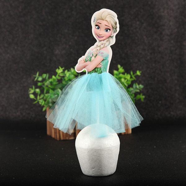 Disney Frozen Anna and Elsa Princess Birthday Party Decorations Kids Disposable Tableware Birthday Party Decorations Supplies