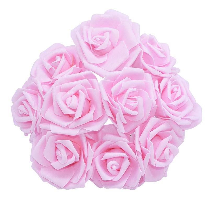 10/20/30Pcs 8cm Artificial PE Foam Rose Flowers Bridal Bouquets For Wedding Table Home Party Decorations DIY Scrapbook Supplies