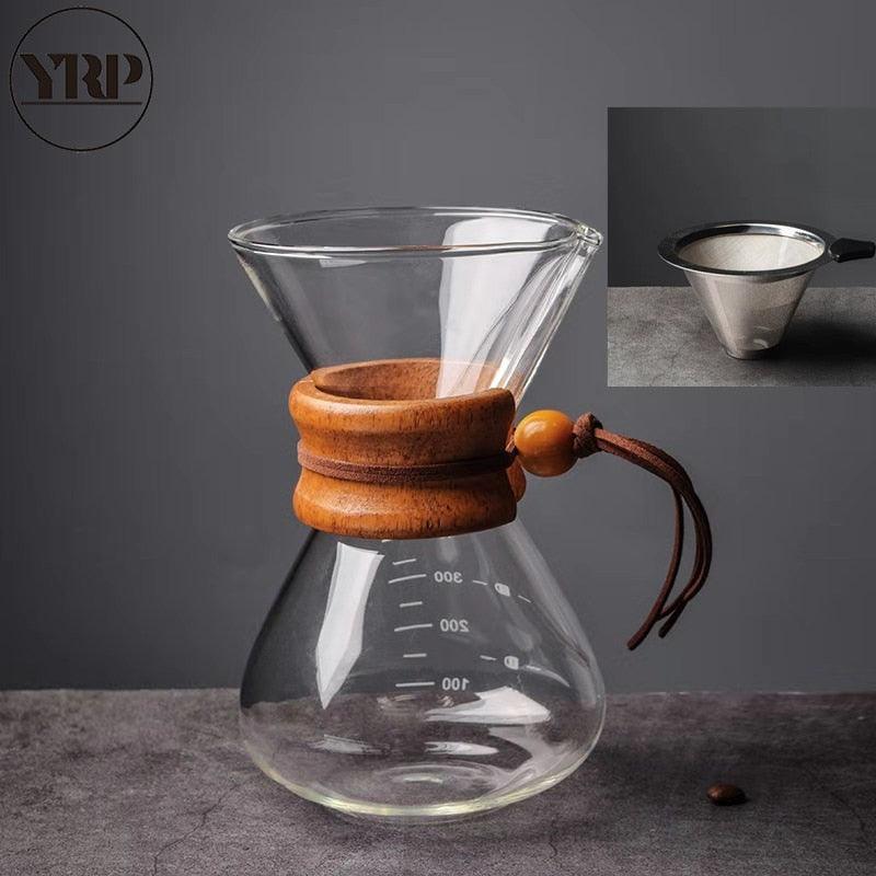 cold brew coffee maker pot Barista Classic Glass kettle reusable espresso Percolator Pour Over Machine kitchen accessories tools