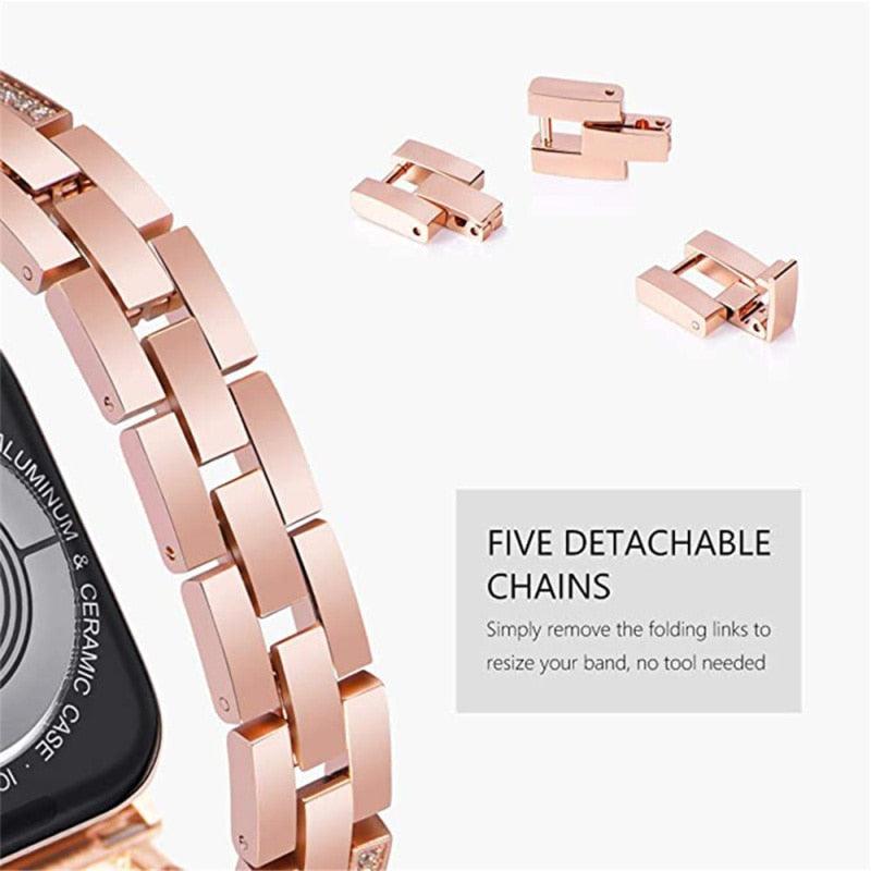 20mm 22mm Fran-lzp Diamond Strap for Samsung Galaxy Watch 3 41mm 45mm Band Bracelet S3 42mm 46mm Active 2 Gear Women Wristbands