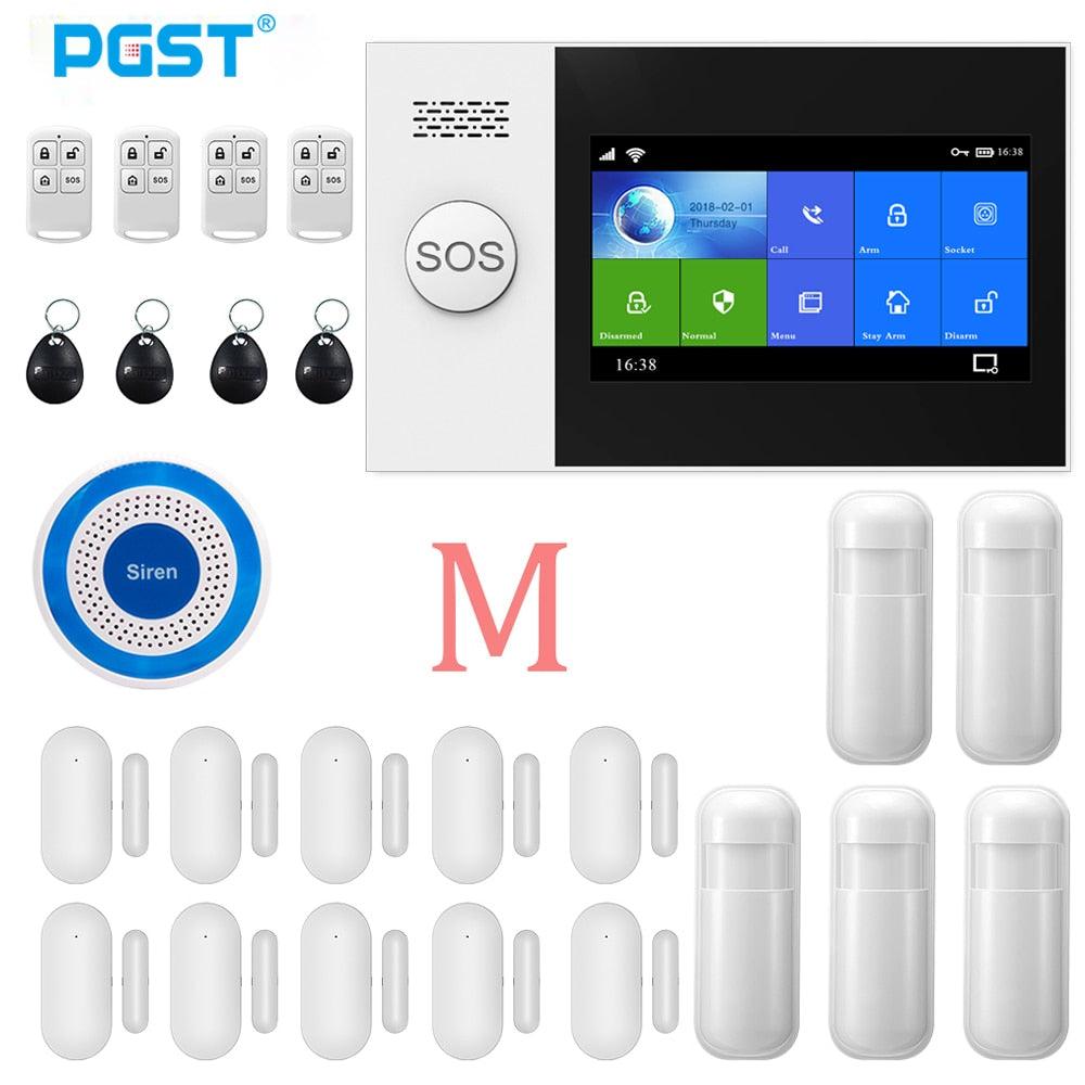 PGST Wireless Home WIFI GSM Security Alarm System Burglar Home Security With PIR Motion Sensor Detector Burglar Alarm System