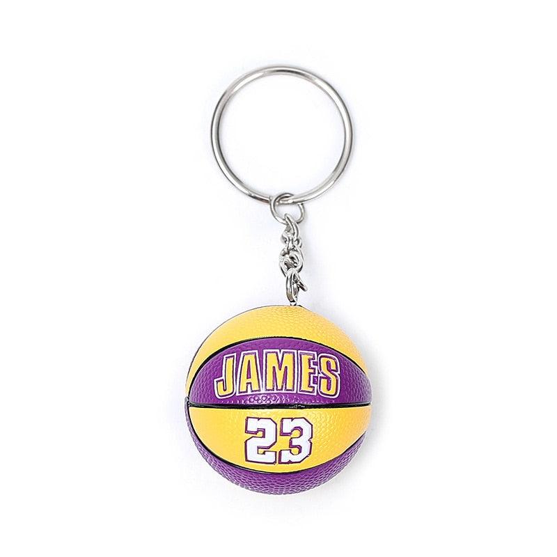 Basketball Star Name Key Ring Match Ball Souvenir Key Chains for Bag Sport Fan Keychain That Brings Good Luck For Men Women Gift