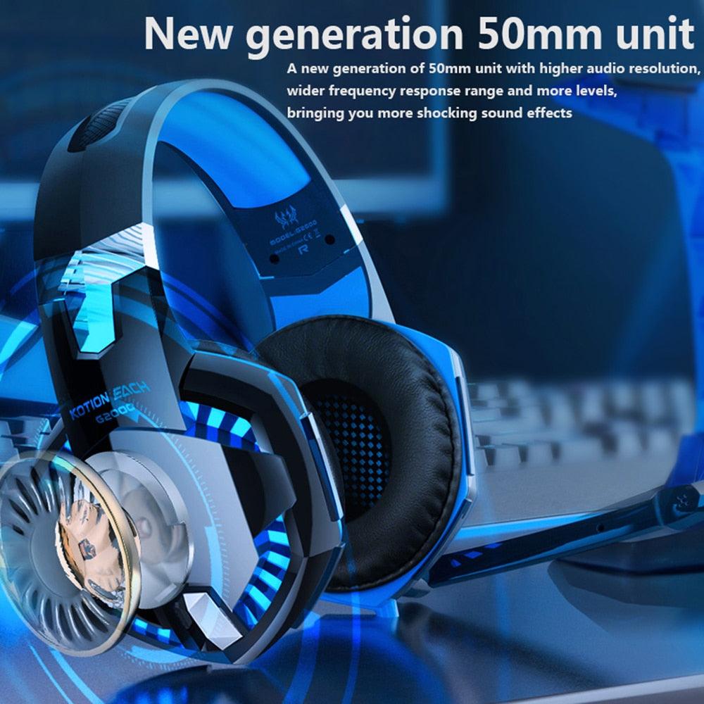 Game Headphones Gaming Headsets Bass Stereo Over-Head Earphone Casque PC Laptop Microphone Wired Headset For Computer PS4 Xbox
