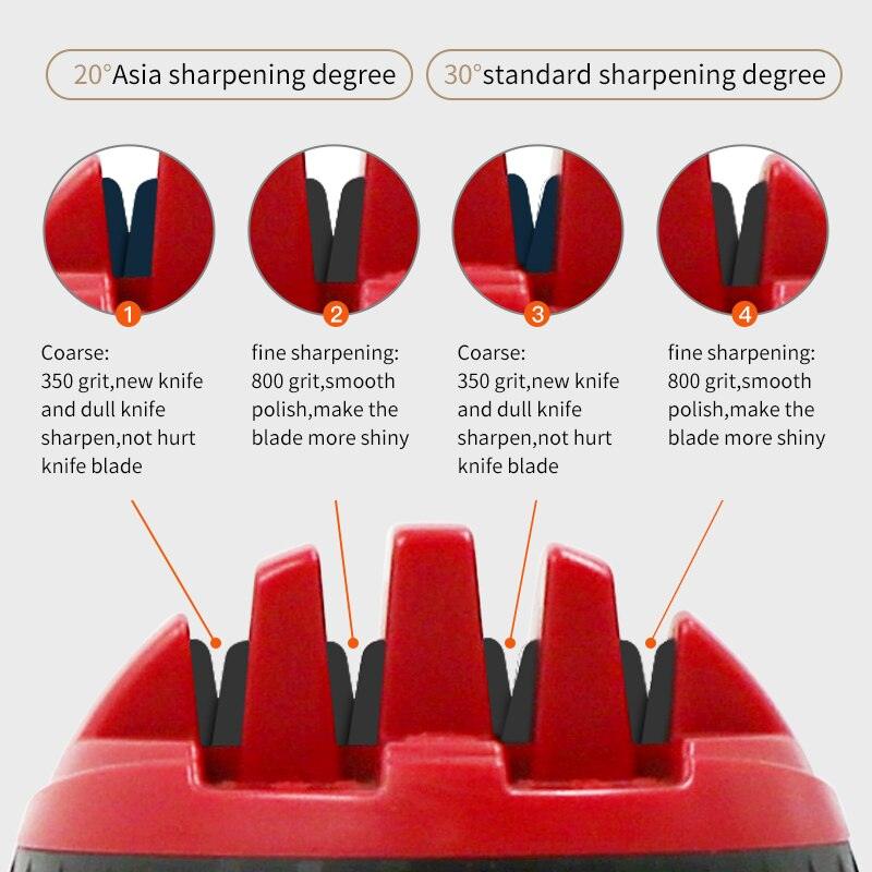 Nuoten Brand Professional Multi-function Kitchen 4 Stages Knife Sharpener With Suction Pad Sharpening Tools Easy and Safe