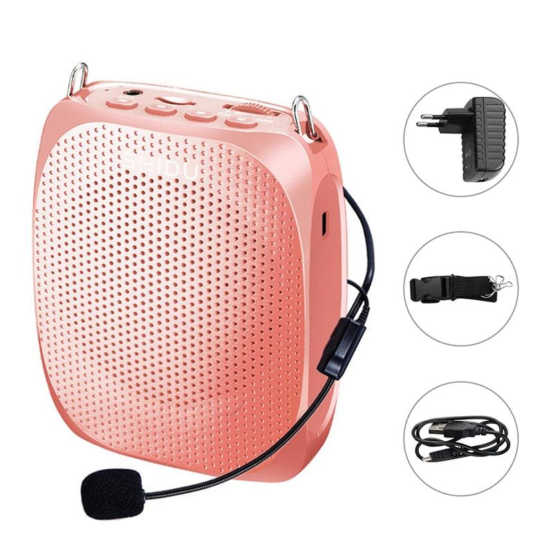 SHIDU 10W Portable Voice Amplifier Wired Microphone Audio Speaker Natural Stereo Sound Loudspeaker for Teacher Megaphone S258