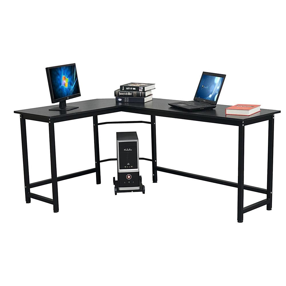 Two Colors Computer Table PC Desk Rotating Corner Desk &amp; Modern Office Study Workstation