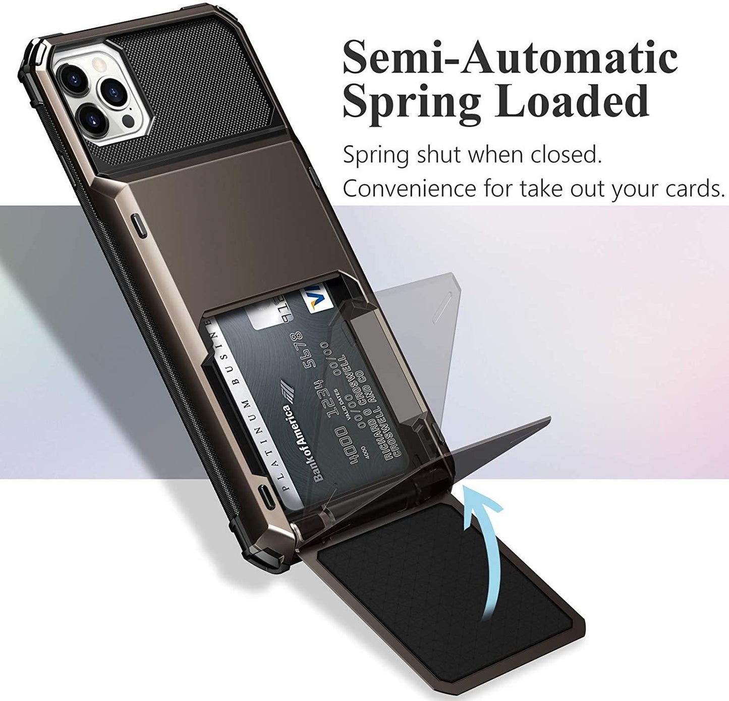 Card Slots Wallet Case For iPhone 13 11 12 Pro Max Mini 7 8 Plus X XS Max XR SE 2020 Cover Slide Armor Wallet Card Slots Holder