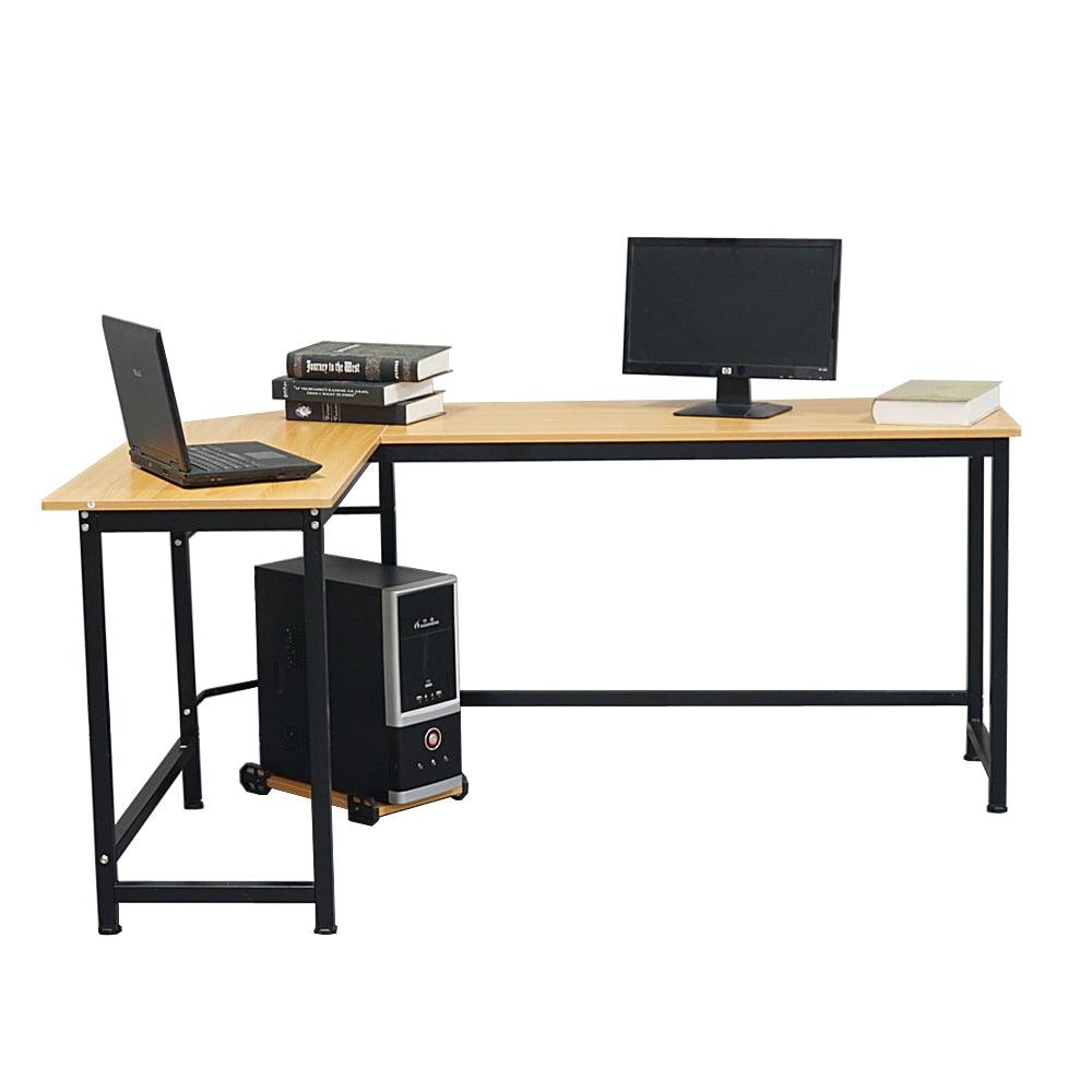 Two Colors Computer Table PC Desk Rotating Corner Desk &amp; Modern Office Study Workstation