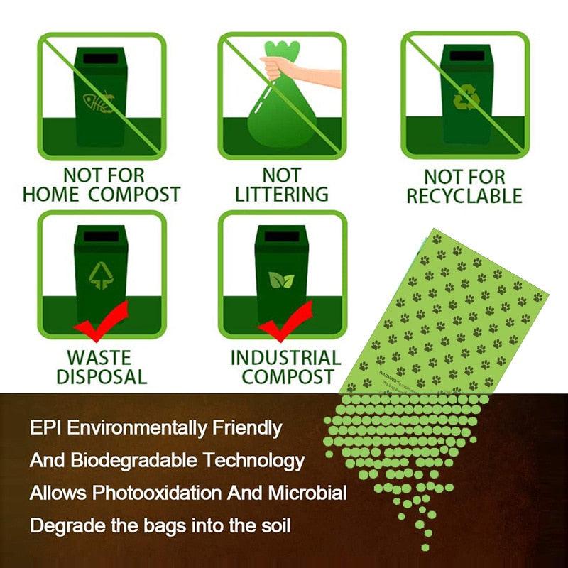 Benepaw Biodegradable Dog Poop Bags Eco-friendly Leak-proof Quality Thick Strong Pet Waste Bags 120/300 Pieces Easy To Tear