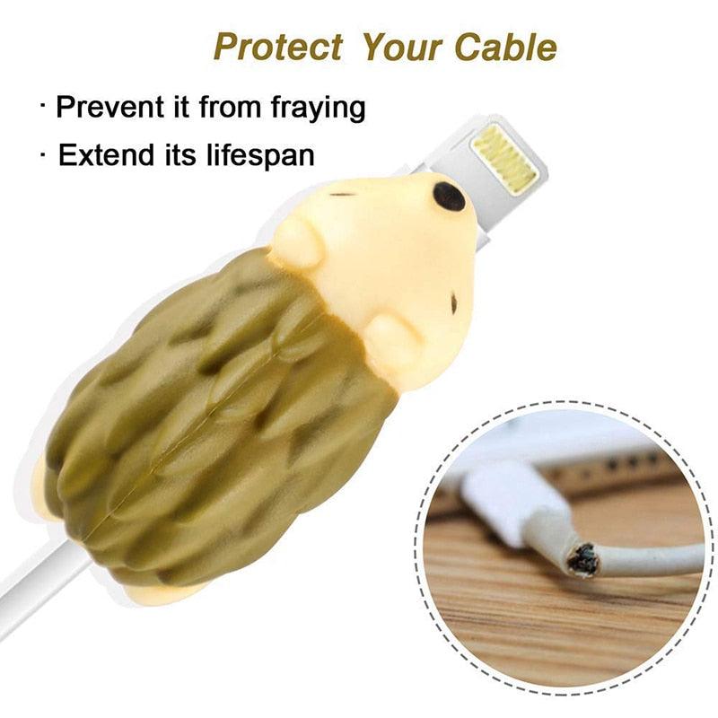 1Pcs Cute Cable Bite Animals Protector For Android Iphone Charging Cord Cable Buddies Cartoon Cable Biter Phone Holder Accessory