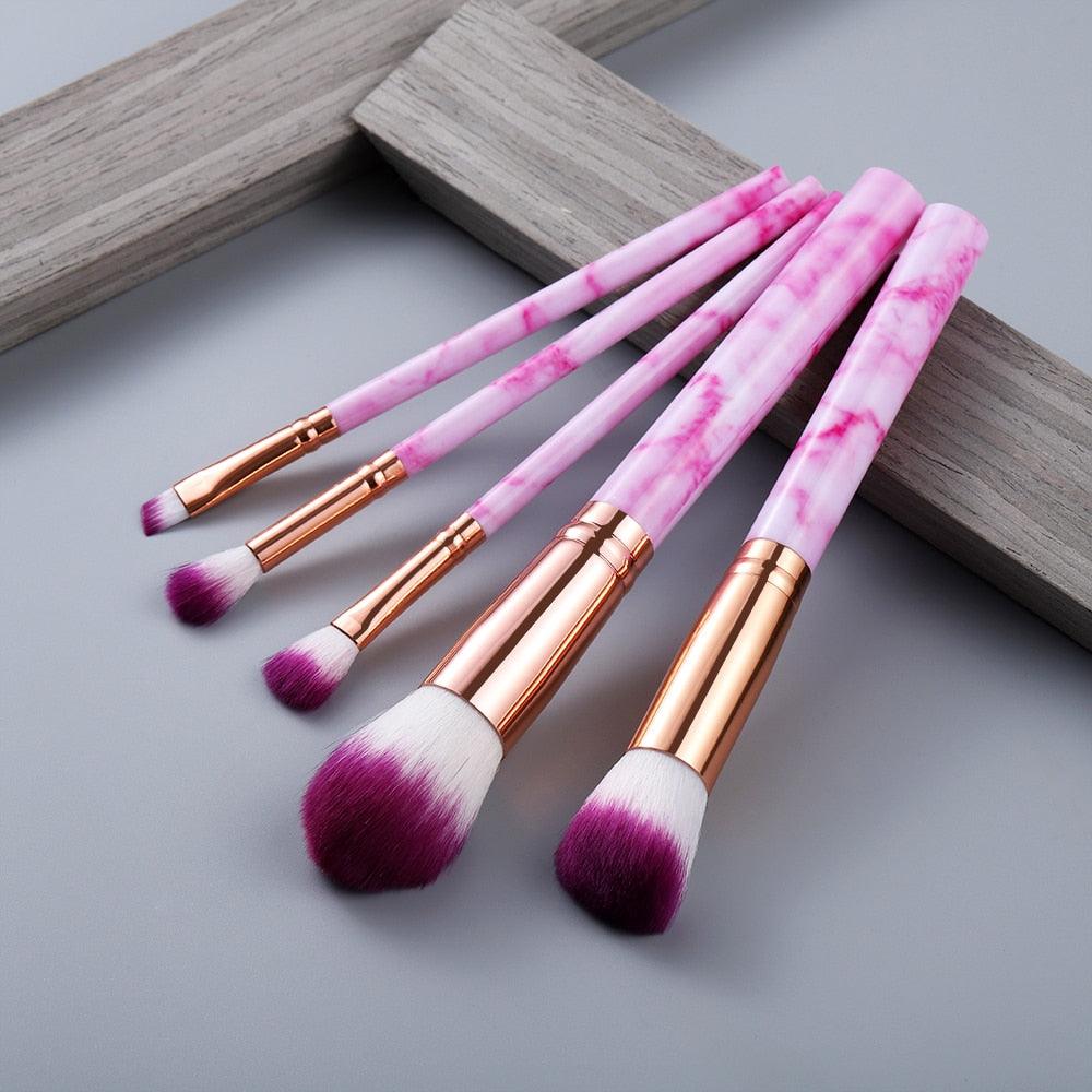 FLD 5/15Pcs Makeup Brushes Tool Set Cosmetic Powder Eye Shadow Foundation Blush Blending Beauty Make Up Brush Maquiagem