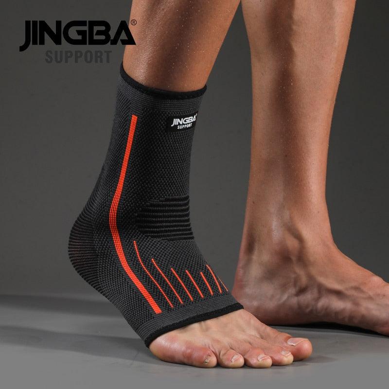 JINGBA SUPPORT 1 PCS 3D Compression Nylon Strap Belt Ankle Protector Football Ankle Support Basketball Ankle Brace Protective