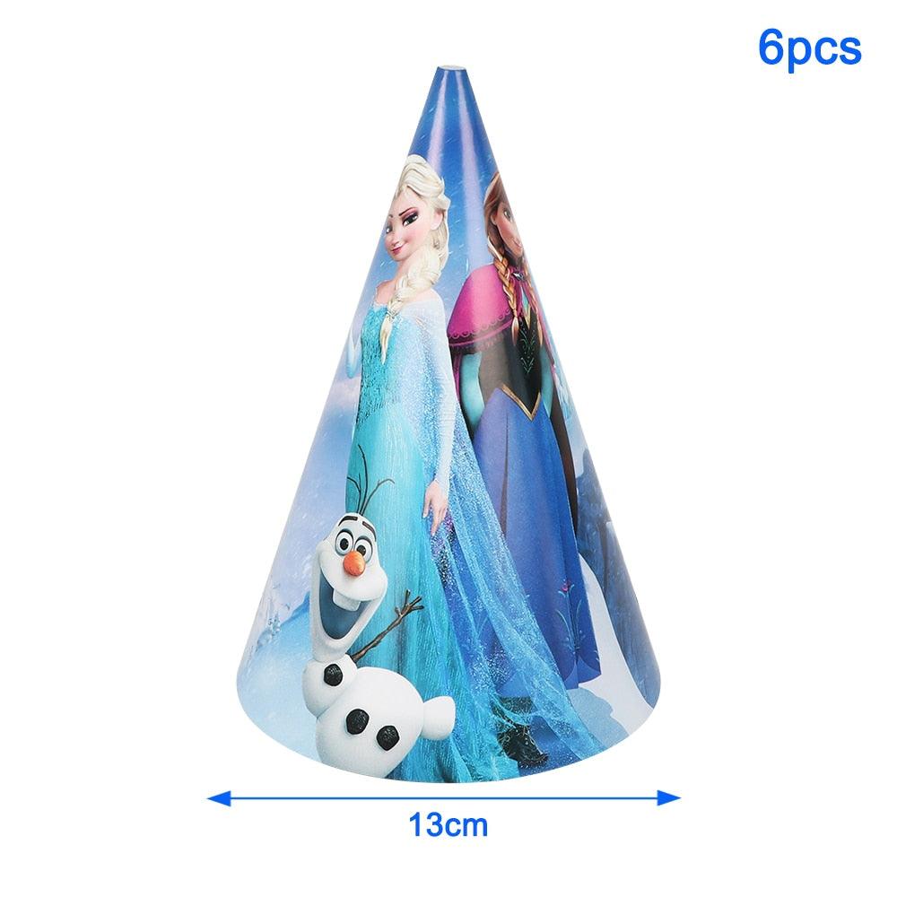 Frozen Anna Elsa Princess Birthday Party Decorations Kids Disposable Tableware Cup Plate Napkin Straw Baby Shower Supplies Event