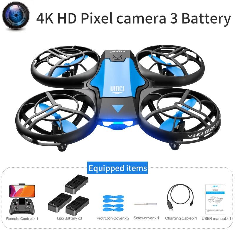 4DRC V8 Mini Drone 4K 1080P HD Wide Angle Camera WiFi FPVDrone Height Keep Foldable Quadcopter Toy Gift