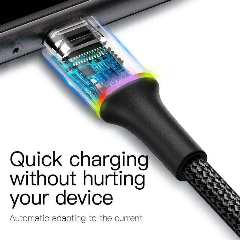 USB Cable For iPhone 12 11 13 Pro XS Max Xr X 8 7 6 LED Lighting Fast Charge Charger Date Phone Cable For iPad Wire Cord