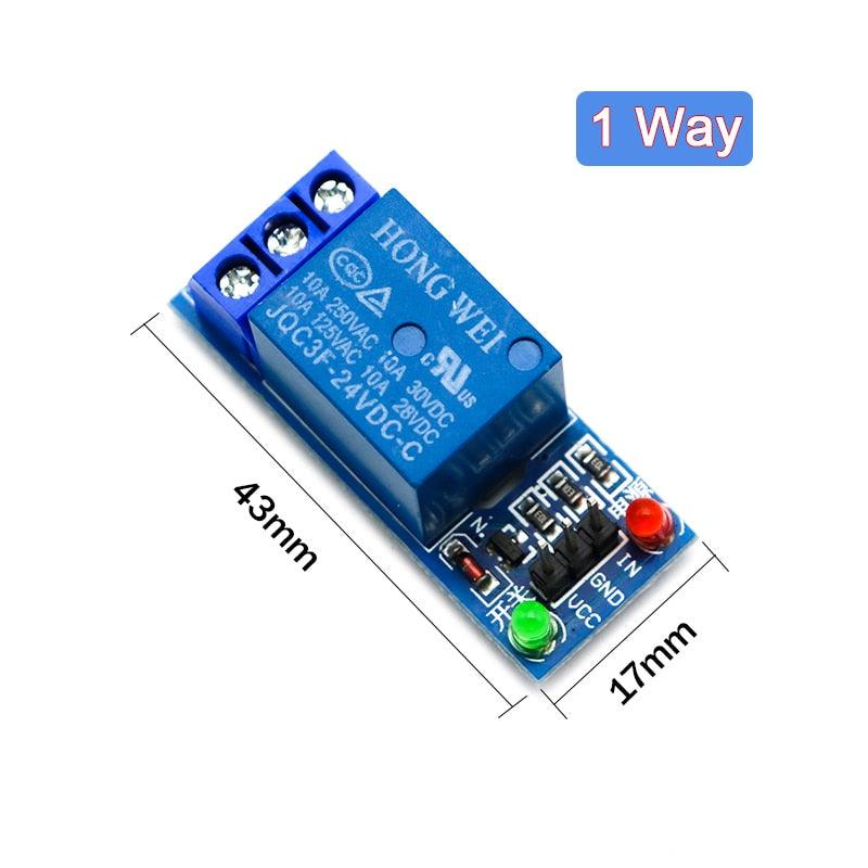 5V 12V 24V Relay Module With Optocoupler Relay Output 1 2 4 6 8 16Way Relay Module For Arduino PLC Automation Equipment Control