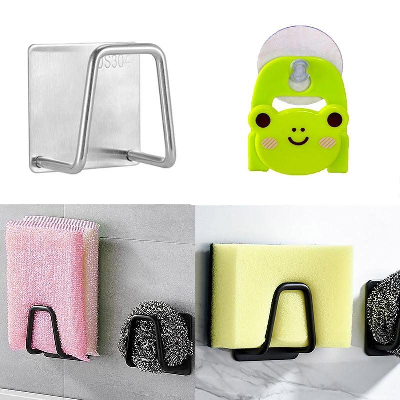 Sink Sponge Holders Kitchen Dish Cloth Storage Rack Scrubbers Holder Cartoon Sundries Racks with Strong Suction Cup