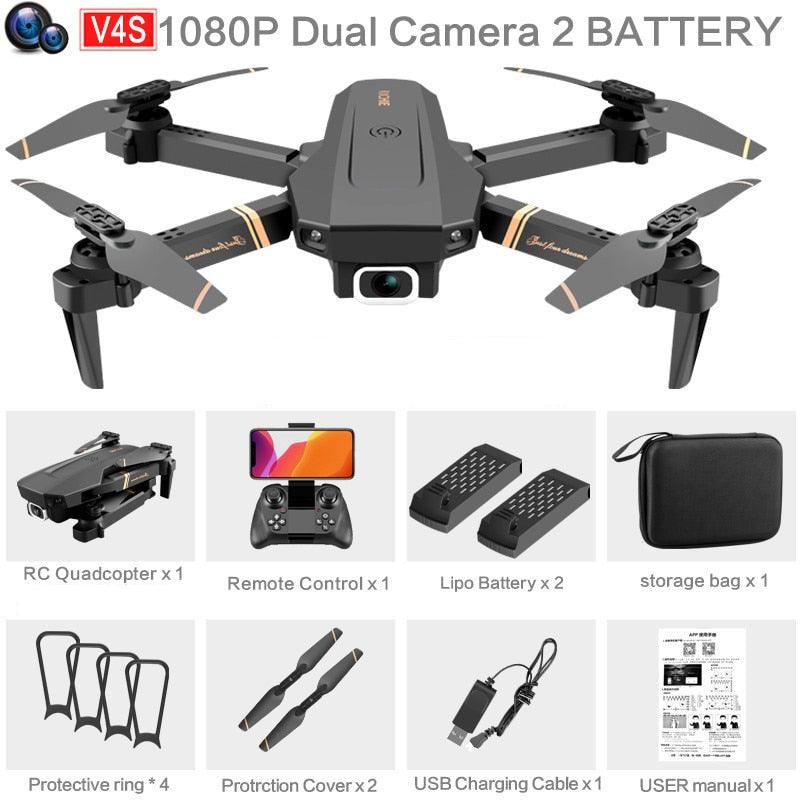 V4 Rc Drone 4k HD Wide Angle Camera 1080P WiFi fpv Drone Dual Camera Quadcopter Real-time transmission Helicopter Dron Gift Toys