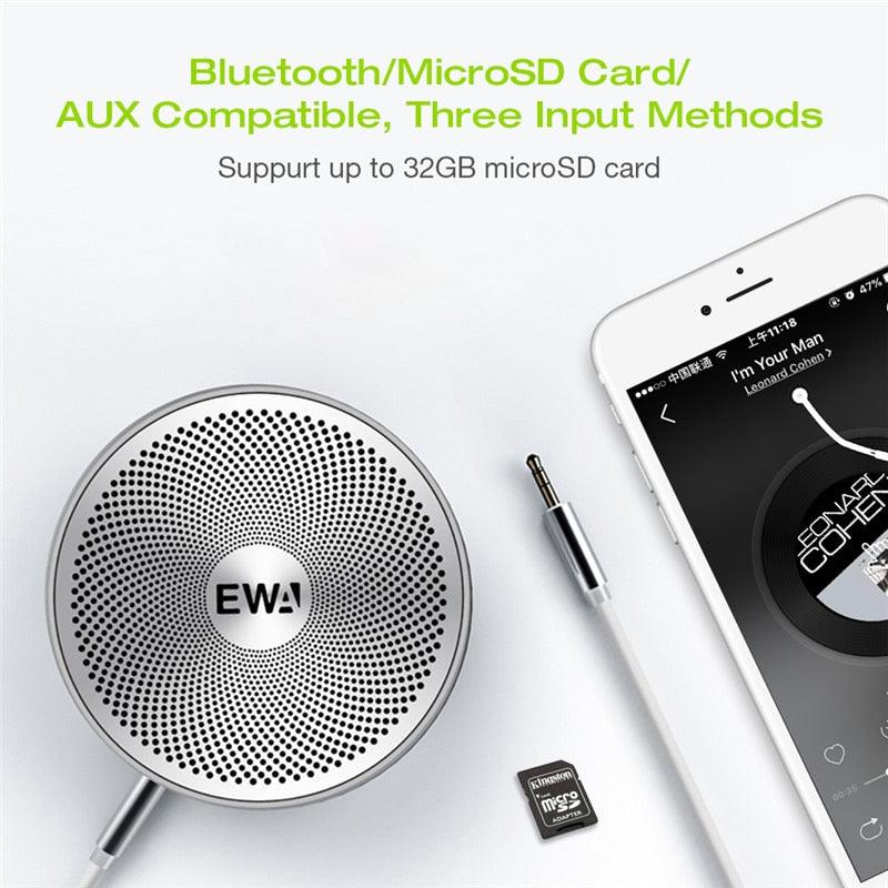 EWA A2Pro Mini Bluetooth 5.0 Speaker Waterproof Portable Wireless Loudspeaker Better Bass 10-Hours Playing Time for Outdoor Home