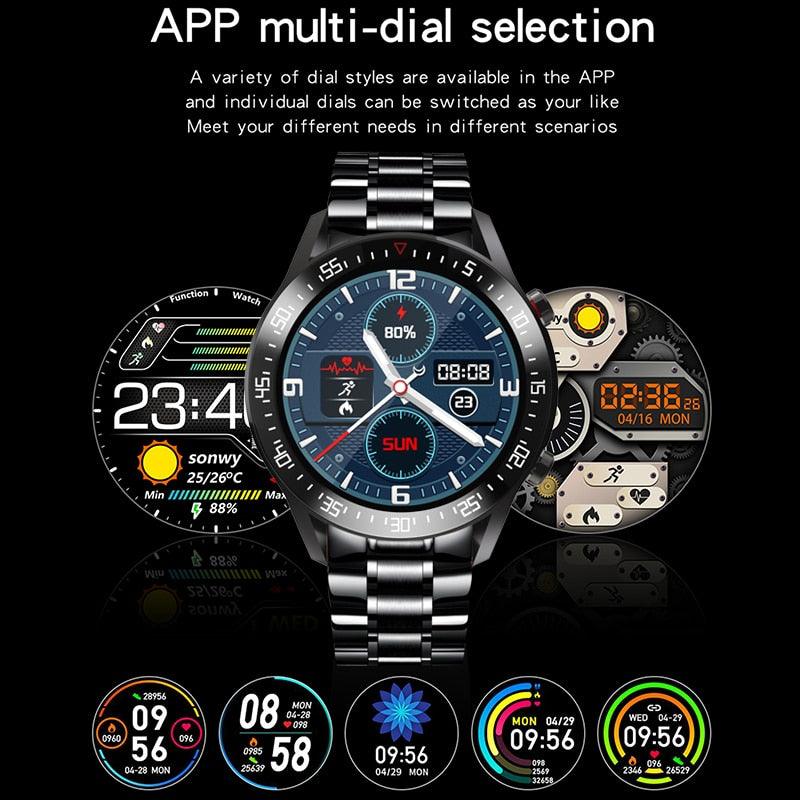 LIGE 2021 Fashion Full Circle Touch Screen Mens Smart Watches IP68 Waterproof Sports Fitness Watch Luxury Smart Watch for men