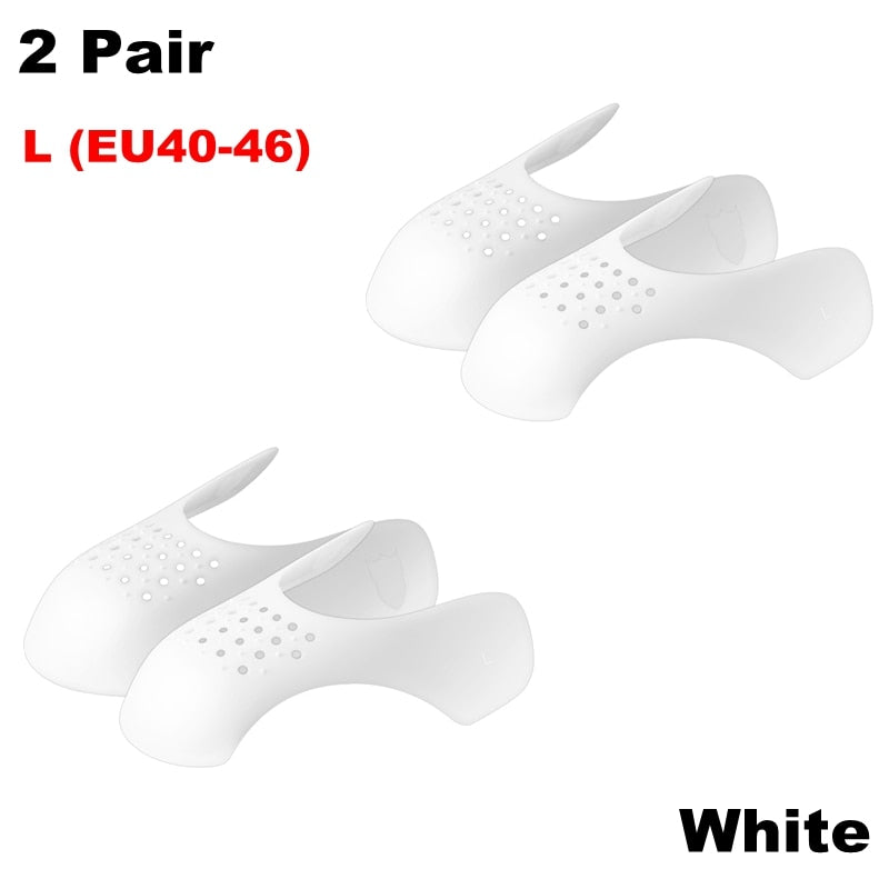 4Pcs Crease Protector Shoe Anti Crease Bending Crack Toe Cap Support Shoe Stretcher Lightweight Keeping Shield Sneakers