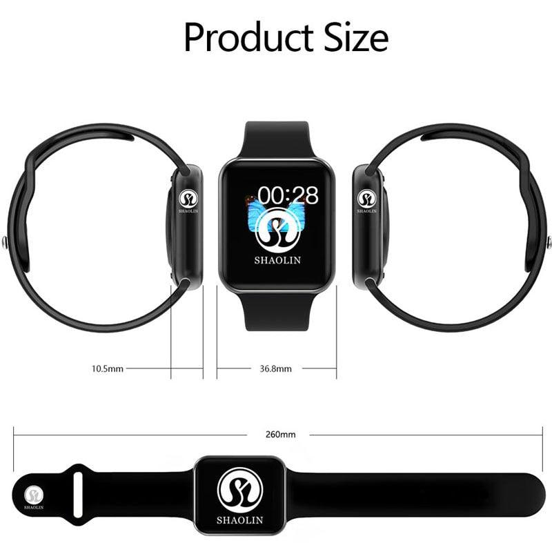 Bluetooth smart watch men smartwatch case for iphone samsung xiaomi android smart watch Series4 apple watch 4 (Red Button)