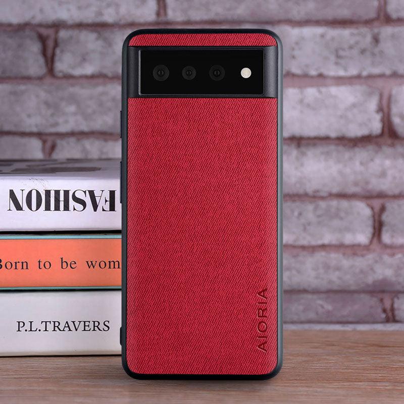 Case for Google Pixel 6 Pro 6A coque Luxury textile Leather skin soft TPU hard phone cover for google pixel 6 case
