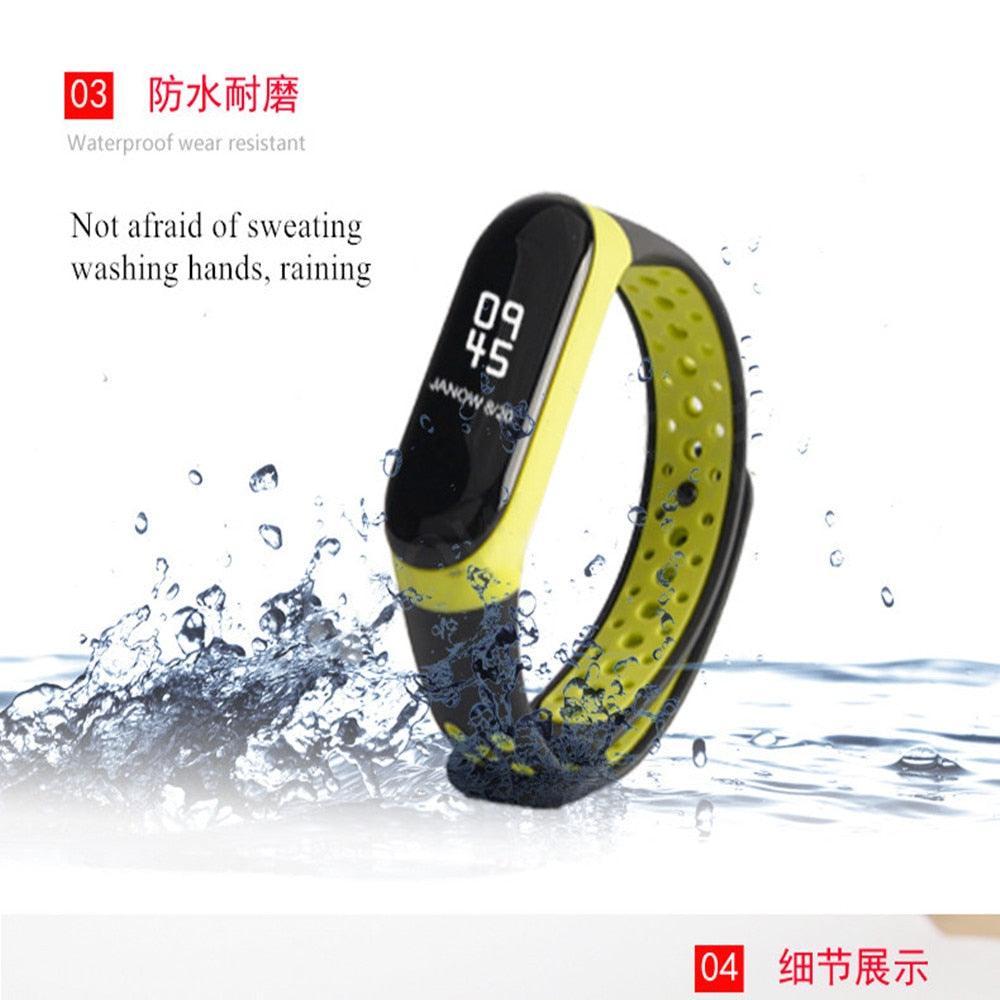 For Mi Band 5 6 4 strap sport Silicone watch wrist Bracelet miband 4 5 accessories bracelet smart strap for Xiaomi mi band 3 4 5