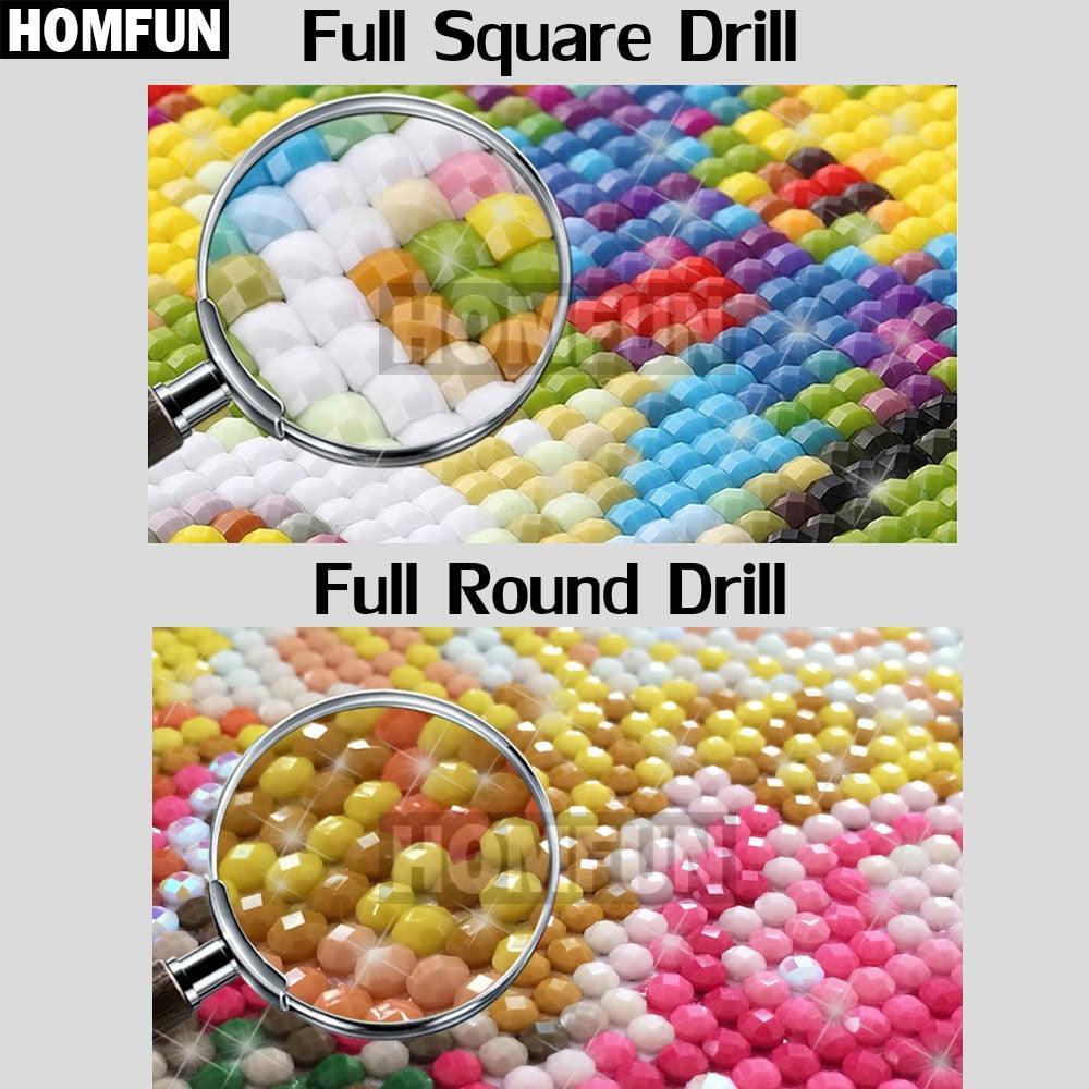 HOMFUN Full Square/Round Drill 5D DIY Diamond Painting &quot;Flower landscape&quot; Embroidery Cross Stitch 3D Home Decor Gift A16940