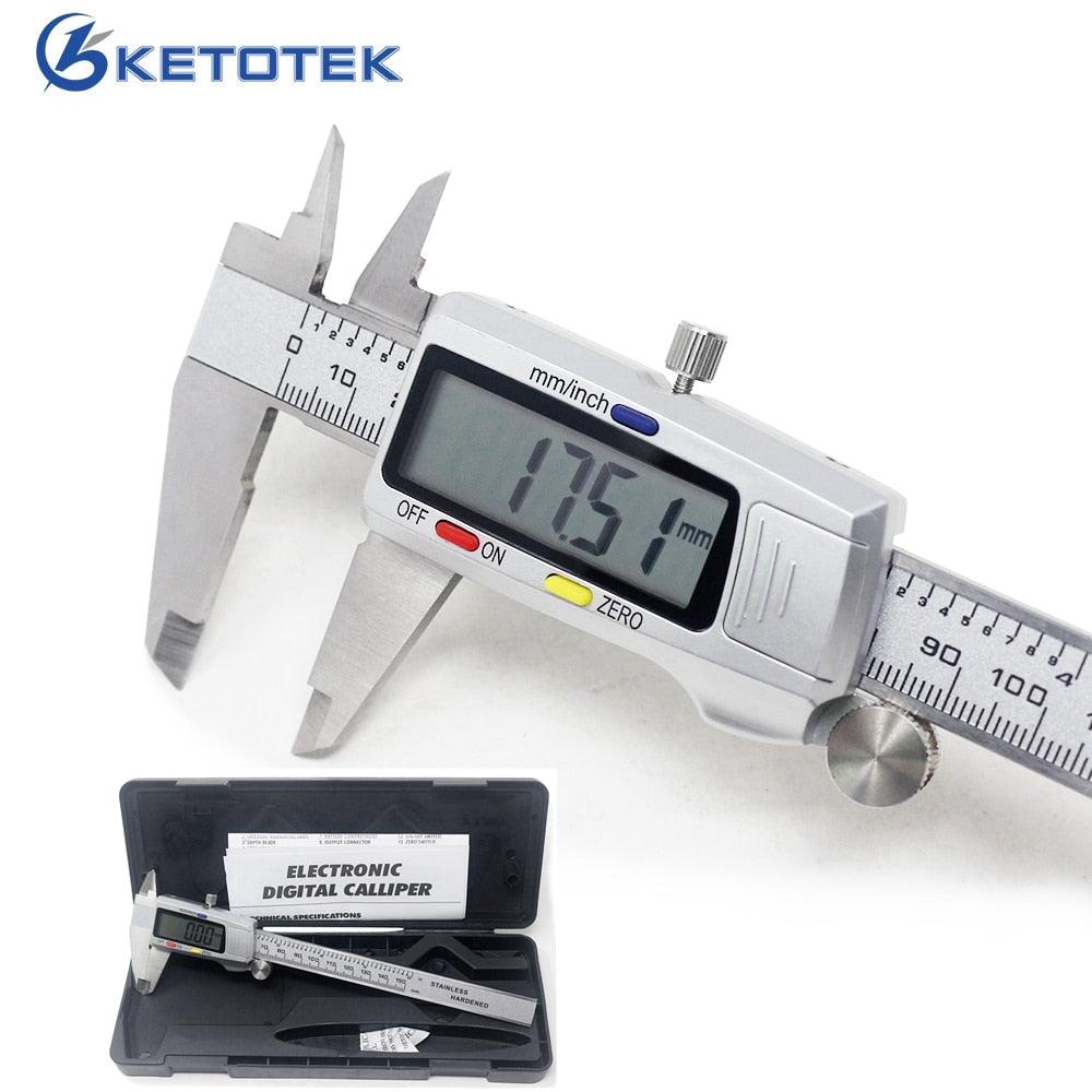 6 Inch 150mm Digital Vernier Caliper Measuring Tool Stainless Steel Micrometer Depth Ruler instrument Messschieber Paquimetro