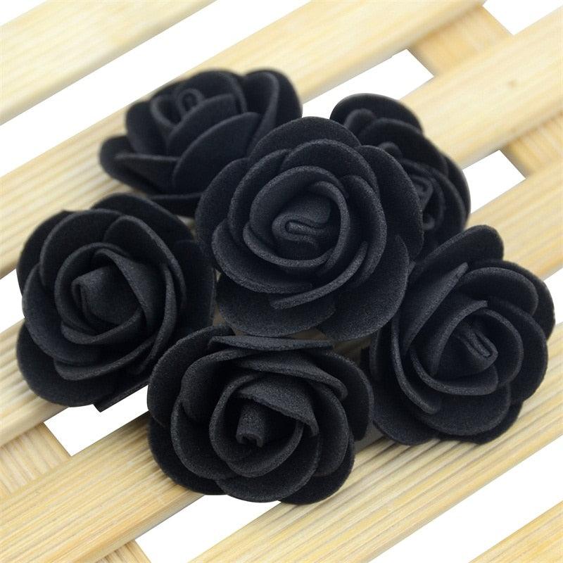 50PCS/Bag Mini PE Foam Rose Flower Head Artificial Rose Flowers Handmade DIY Wedding Home Decoration Festive &amp; Party Supplies