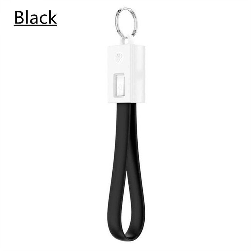 Portable USB Cable Keychain Type C Micro usb Data Short Cables For Samsung S9 Huawei Xiaomi Mi9 Mini Key Chain Charger Cord Wire