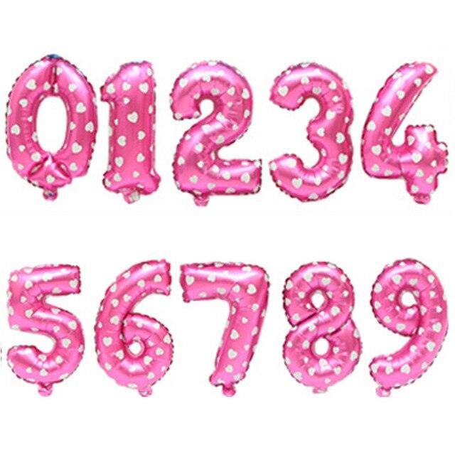 16 32 40 Inch Silver Gold Foil Number Balloons Digital Globos Birthday Wedding Party Decorations Ballons Baby Shower Supplies