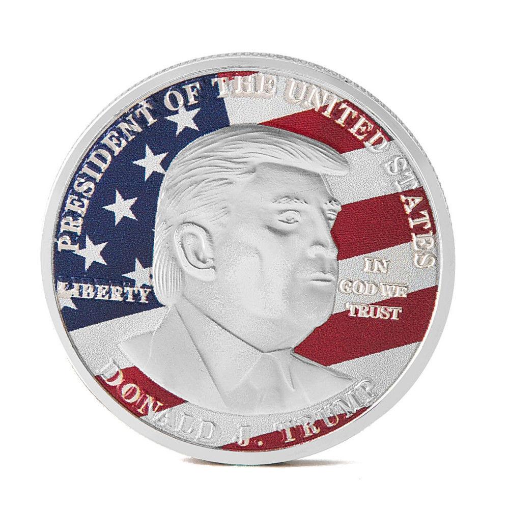 2020 Hot Sale Donald Trump President Historical Coin Gold Silver Plated Bitcoin Collectible Gift Bit Coins Memorabilia