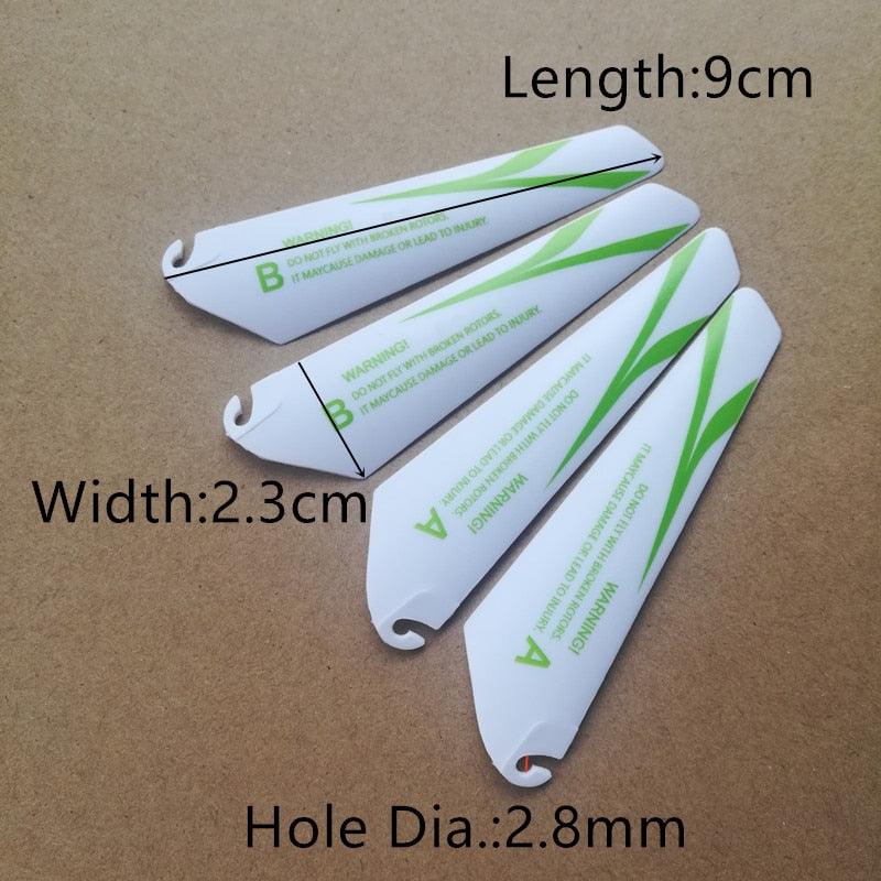4pcs AB 9CM spare blades Fans Props for r/c mini helicopter rotor rc CH002 CH023 Drone Copter Toys Spare Parts Accessories