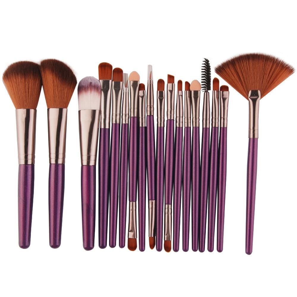 MAANGE 18PCS Makeup Brushes Set For Eyeshadow Foundation Powder Eyeliner Multi-Color Optional Beauty Tools Cosmetic Kit