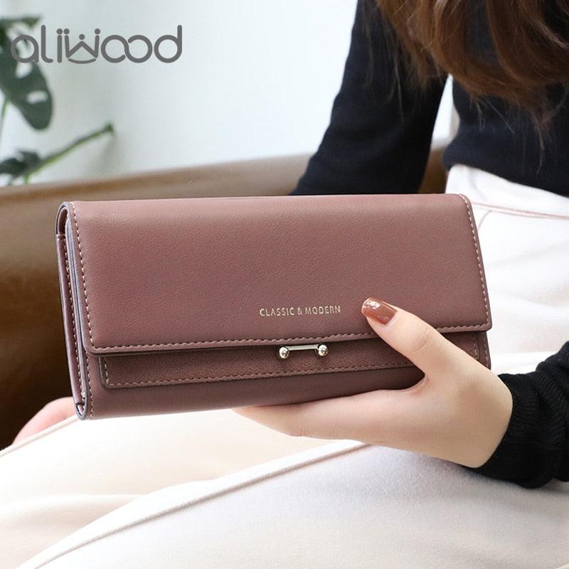aliwood 2022 Brand Luxury Women Wallet Long Purse Clutch Large Capacity Female Wallets Lady Phone bag Card Holder Carteras Mujer