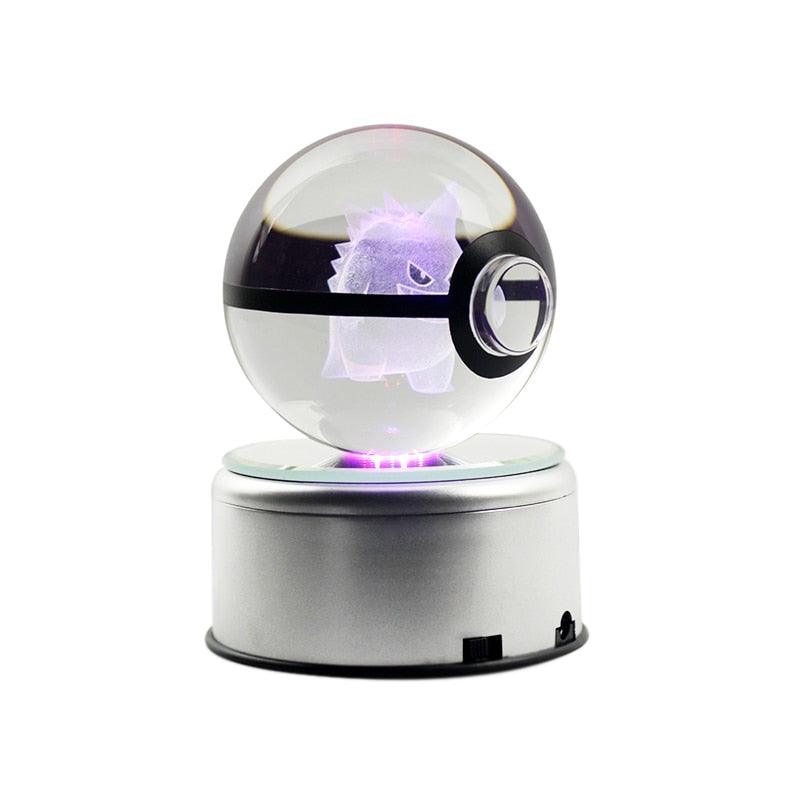 3D Crystal Laser Engraving Glass Ball Sphere LED Lights Christmas Birthday Gifts for Kids