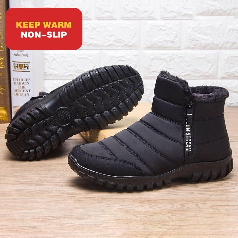 Winter Snow Boots Men Waterproof Casual Cotton Shoes Flat Comfortable Man Footwear Plus Size 46 Ankle Boots Women Free Shipping