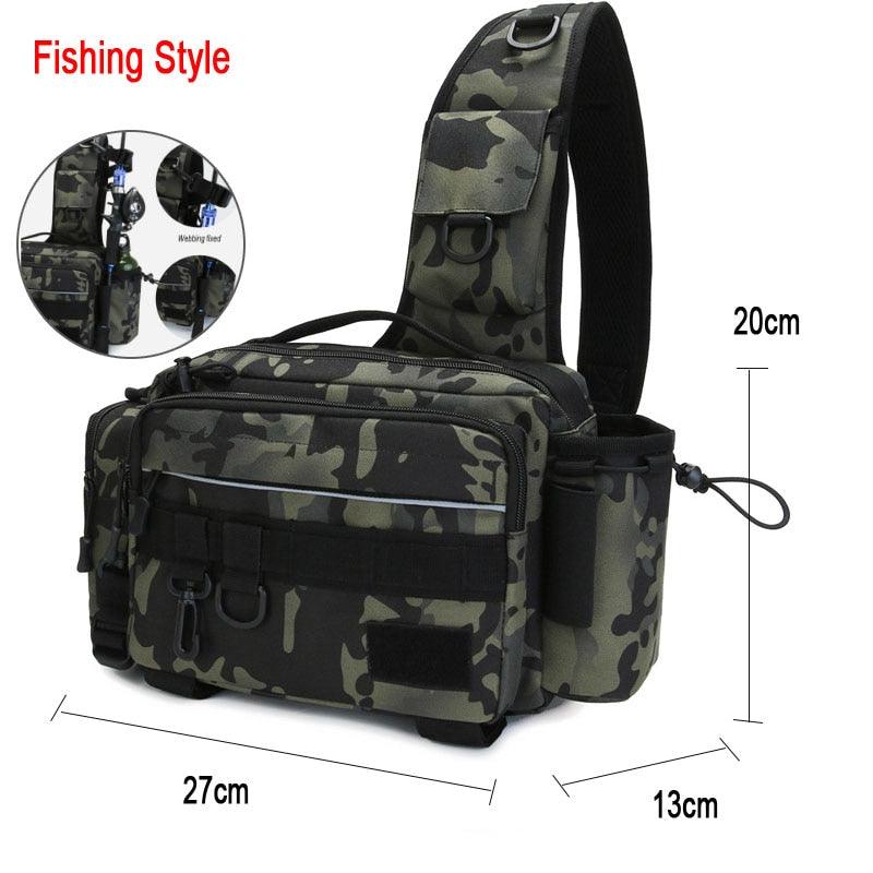 Outdoor Military Shoulder Bag Sports Climbing Backpack Shoulder Tactical Hiking Camping Hunting Daypack Fishing Backpack X114D