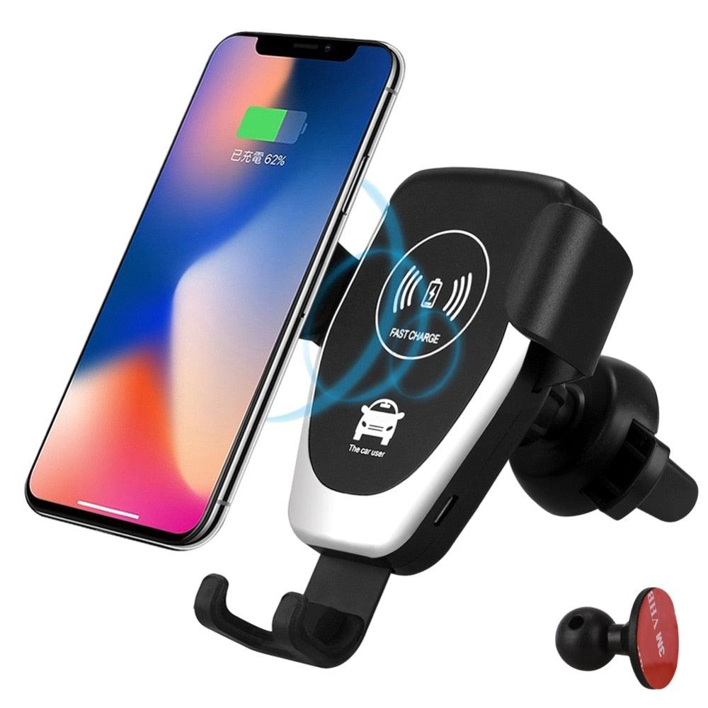 10W Automatic Clamping Wireless Car Charger Mount For IPhone 14 13 12 11 XS XR 8 Fast Charging Phone Holder for Samsung S21 S20