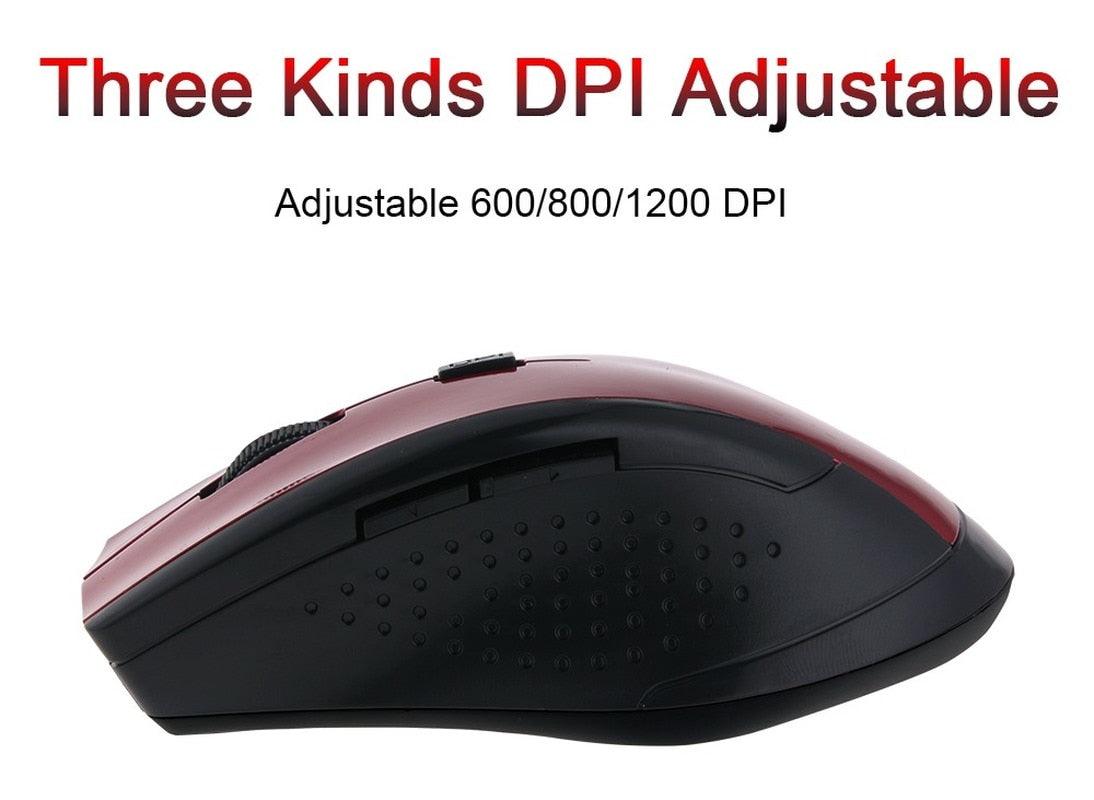 2.4Ghz Wireless Mouse Gamer for Computer PC Gaming Mouse With USB Receiver Laptop Accessories for Windows Win 7/2000/XP/Vista