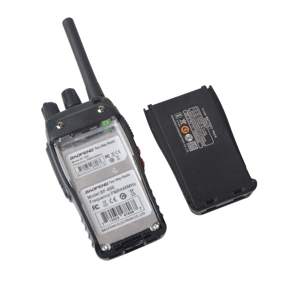 2Pcs/Pack Walkie Talkie Baofeng BF-88E PMR 16Channels 446.00625-446.19375MHz License Free Radio with USB Charger and Earpiece