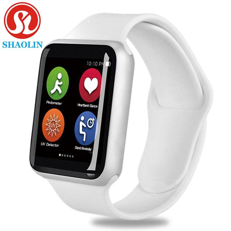 Bluetooth smart watch men smartwatch case for iphone samsung xiaomi android smart watch Series4 apple watch 4 (Red Button)