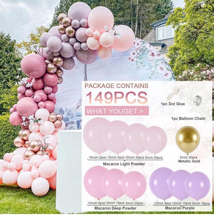 Balloon Garland Arch Kit Birthday Party Decoration Girl Birthday Foil Balloon Baby Shower Decor Globos Wedding Party Supplies