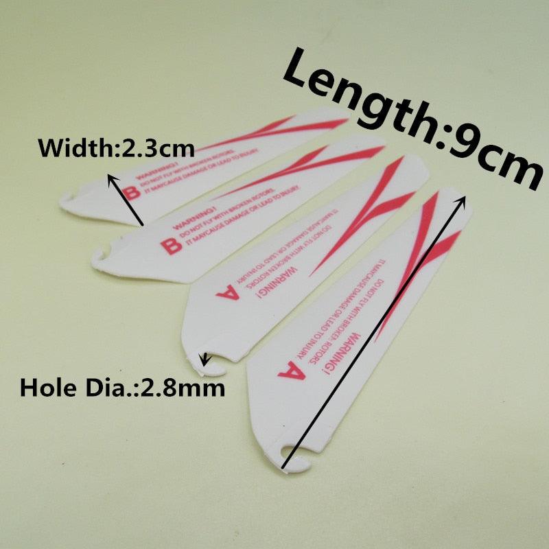 4pcs AB 9CM spare blades Fans Props for r/c mini helicopter rotor rc CH002 CH023 Drone Copter Toys Spare Parts Accessories