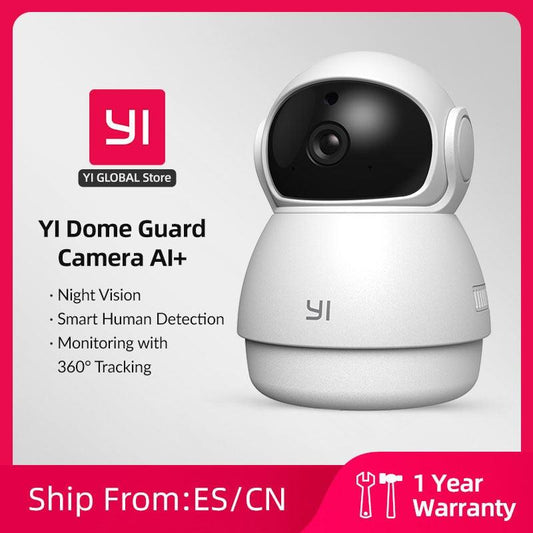 YI Dome Guard Camera 1080p Wifi Camera Human Pet AI Webcam Ip Camera Security Home Indoor Cam Pan &amp; Tilt 360 video recorder cam