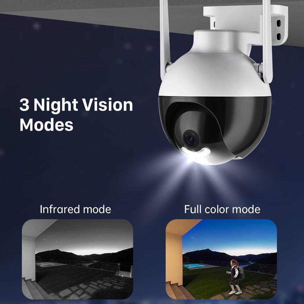 4K 8MP WiFi PTZ Camera 4MP Ai Human Detection Video Surveillance Outdoor Color IR Night Vision Cloud CCTV Home Security Camera